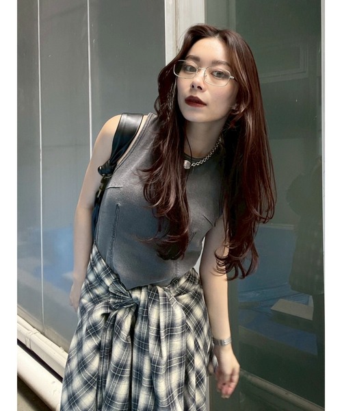 EVRIS（エヴリス）の「スリムフレームカラーレンズサングラス（サングラス・レディース・グレー/クリア・FREE）」の7枚目の写真