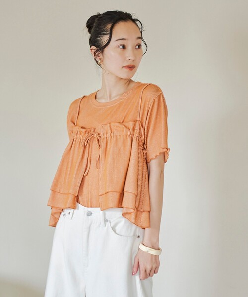 coen（コーエン）の「【セットアイテム】配色リブキャミソールセットTシャツ（Tシャツ/カットソー・レディース・ナチュラル/ライトブルー/ライム/オレンジ・M/L）」の18枚目の写真