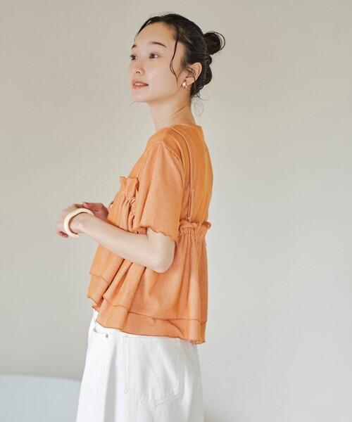 coen（コーエン）の「【セットアイテム】配色リブキャミソールセットTシャツ（Tシャツ/カットソー・レディース・ナチュラル/ライトブルー/ライム/オレンジ・M/L）」の19枚目の写真