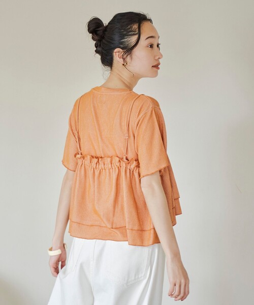 coen（コーエン）の「【セットアイテム】配色リブキャミソールセットTシャツ（Tシャツ/カットソー・レディース・ナチュラル/ライトブルー/ライム/オレンジ・M/L）」の20枚目の写真