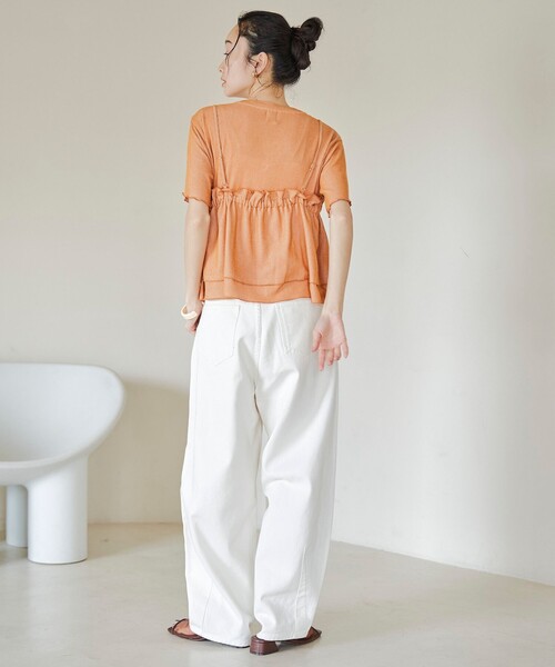 coen（コーエン）の「【セットアイテム】配色リブキャミソールセットTシャツ（Tシャツ/カットソー・レディース・ナチュラル/ライトブルー/ライム/オレンジ・M/L）」の22枚目の写真