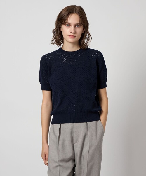 ニット セーター 「Steven Alan」アイレット ハーフスリーブ プルオーバー レディース Steven Alan＞アイレット ハーフスリーブ プルオーバー（ニット