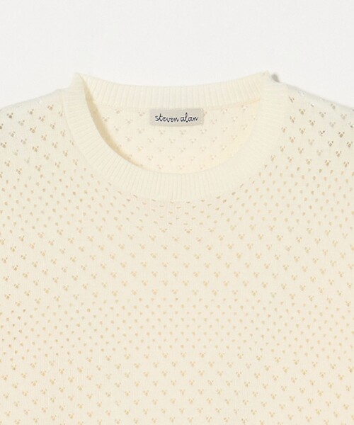 「Steven Alan」 半袖ニット FREE ホワイト レディース STEVEN ALAN 「Steven Alan」 半袖ニット FREE オフホワイト