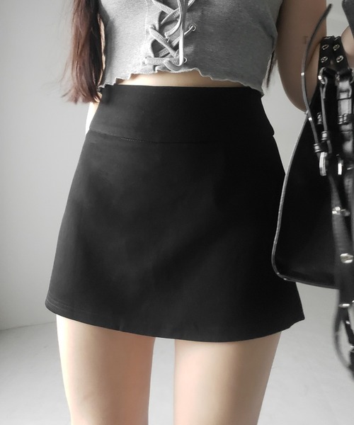 me+em select(ミームセレクト)の「【 2color / 3size 】サイドスリットレイヤードスウェットミニスカパン / side slit layered sweat mini skirt pants(その他パンツ・レディース・グレー/ブラック・MEDIUM/SMALL/LARGE)」の16枚目の写真