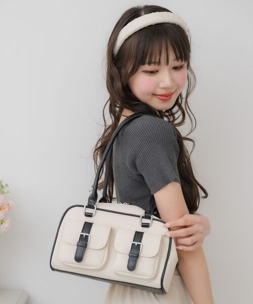 ems excite（エムズエキサイト）の「ボストンバッグ（ボストンバッグ・レディース・ブラウン/ブルー/ブラック・ONE SIZE）」の6枚目の写真