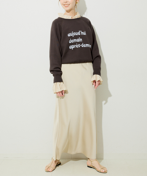 新品イエナ　ロゴニット セール】C/Pロゴニット◇（ニット/セーター）｜SLOBE IENA