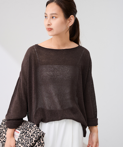 ♡ BORDERSatBALCONY ウォッシャブル プルオーバー ≪追加≫ウォッシャブルニュアンスワイドプルオーバー 4（ニット