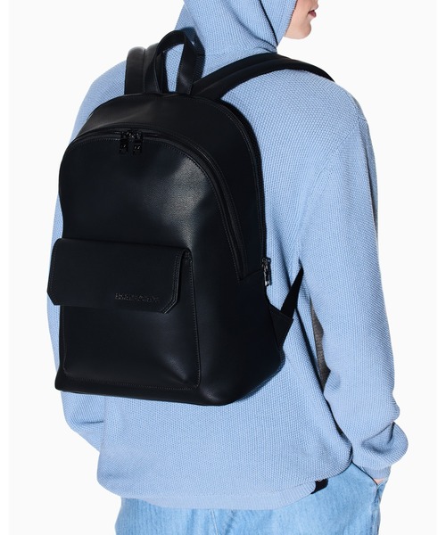 2023 ARMANI EXCHANGE A|X ロゴ バックパック リュック 黒バッグ 2023◇新品◇アルマーニ◇バックパック はメゾンの ロゴ