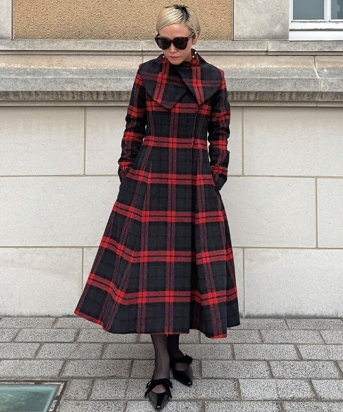 JENNE(ジェンヌ)の「クラシカルウールコート(その他アウター・レディース・ネイビー/レッド・SMALL/MEDIUM/LARGE)」の2枚目の写真