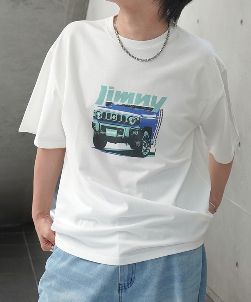 ILL'S(イルズ)の「JIMNY ビッグシルエット フロントプリント 半袖Tシャツ カットソー ユニセックス(Tシャツ/カットソー・メンズ・ブラック/ブルー系その他/ホワイト/ピンク系その他/イエロー系その他/ブラック系その他2/ホワイト系その他2/グレー系その他2/カーキ・L/M)」の7枚目の写真