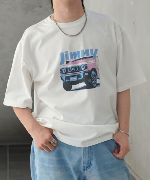 ILL'S(イルズ)の「JIMNY ビッグシルエット フロントプリント 半袖Tシャツ カットソー ユニセックス(Tシャツ/カットソー・メンズ・ブラック/ブルー系その他/ホワイト/ピンク系その他/イエロー系その他/ブラック系その他2/ホワイト系その他2/グレー系その他2/カーキ・L/M)」の9枚目の写真