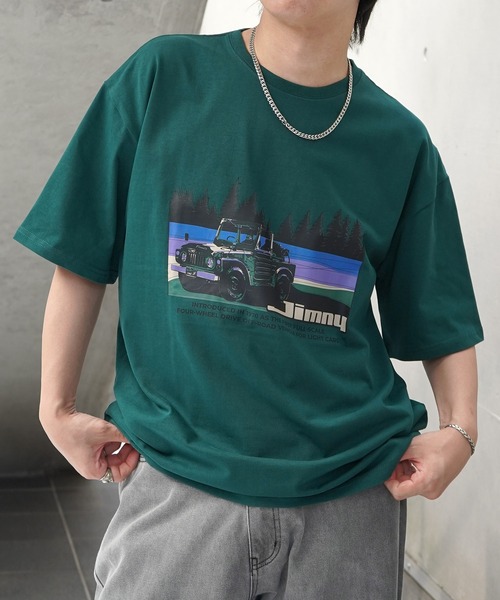 ILL'S(イルズ)の「JIMNY ビッグシルエット フロントプリント 半袖Tシャツ カットソー ユニセックス(Tシャツ/カットソー・メンズ・ブラック/ブルー系その他/ホワイト/ピンク系その他/イエロー系その他/ブラック系その他2/ホワイト系その他2/グレー系その他2/カーキ・L/M)」の6枚目の写真