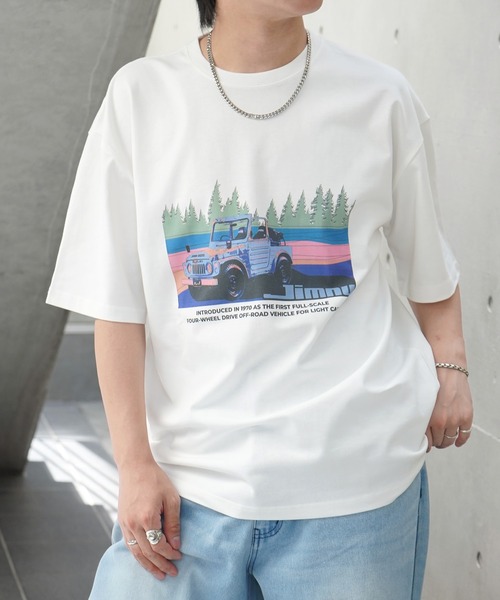 ILL'S(イルズ)の「JIMNY ビッグシルエット フロントプリント 半袖Tシャツ カットソー ユニセックス(Tシャツ/カットソー・メンズ・ブラック/ブルー系その他/ホワイト/ピンク系その他/イエロー系その他/ブラック系その他2/ホワイト系その他2/グレー系その他2/カーキ・L/M)」の12枚目の写真