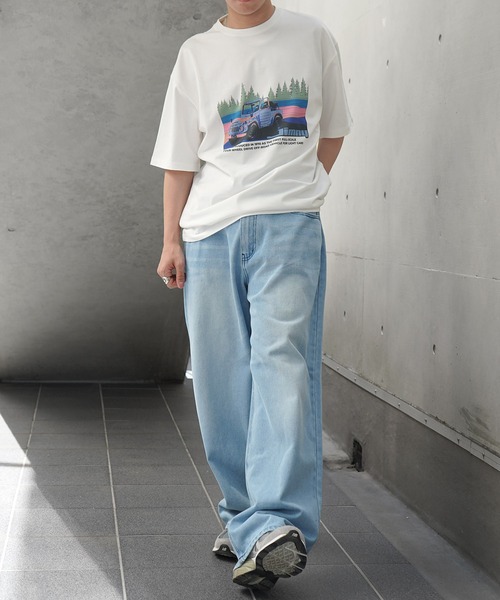 ILL'S(イルズ)の「JIMNY ビッグシルエット フロントプリント 半袖Tシャツ カットソー ユニセックス(Tシャツ/カットソー・メンズ・ブラック/ブルー系その他/ホワイト/ピンク系その他/イエロー系その他/ブラック系その他2/ホワイト系その他2/グレー系その他2/カーキ・L/M)」の17枚目の写真