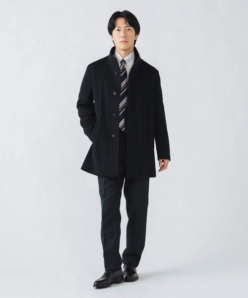 BEAMS HEART（ビームスハート）の「ウールカシミヤ ショート スタンドカラーコート（その他アウター・メンズ・ネイビー/グレー・X-LARGE/LARGE/SMALL/MEDIUM）」の5枚目の写真