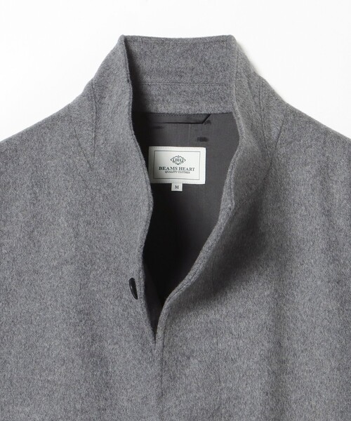 BEAMS HEART（ビームスハート）の「ウールカシミヤ ショート スタンドカラーコート（その他アウター・メンズ・ネイビー/グレー・X-LARGE/LARGE/SMALL/MEDIUM）」の8枚目の写真