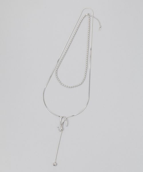 JEANASIS（ジーナシス）の「ポイント2レンロングネックレス/572290（ネックレス・レディース・シルバー系その他/シルバー・FREE）」の3枚目の写真