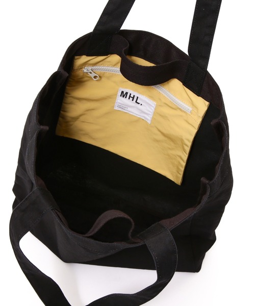 MHL.（エムエイチエル）の「WORN COTTON CANVAS（トートバッグ・レディース・ブラック/ブラウン系その他・FREE）」の4枚目の写真
