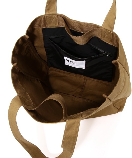 MHL.（エムエイチエル）の「WORN COTTON CANVAS（トートバッグ・レディース・ブラック/ブラウン系その他・FREE）」の6枚目の写真