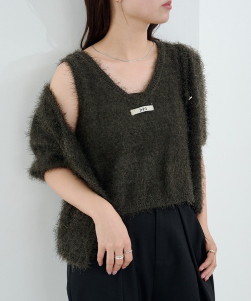 新色追加/セットアップ対応/前後2WAY】シャギービスチェ（タンクトップ