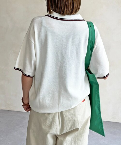 U.S. POLO ASSN.（ユーエスポロアッスン）の「【U.S. POLO ASSN. 】ニットポロ（ニット/セーター・レディース・ホワイト/ネイビー/ブラック・FREE）」の12枚目の写真