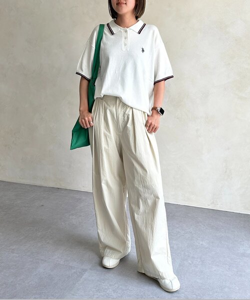 U.S. POLO ASSN.（ユーエスポロアッスン）の「【U.S. POLO ASSN. 】ニットポロ（ニット/セーター・レディース・ホワイト/ネイビー/ブラック・FREE）」の16枚目の写真