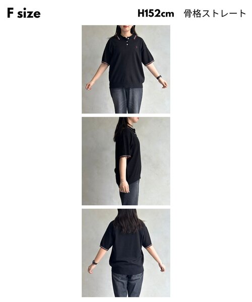 U.S. POLO ASSN.（ユーエスポロアッスン）の「【U.S. POLO ASSN. 】ニットポロ（ニット/セーター・レディース・ホワイト/ネイビー/ブラック・FREE）」の19枚目の写真