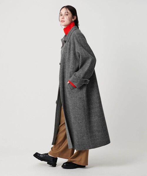 BEAUTY&YOUTH UNITED ARROWS(ビューティーアンドユースユナイテッドアローズ)の「リバー ステンカラー ロングコート/ヘリンボーン(ステンカラーコート・レディース・その他1・M/XS/S)」の2枚目の写真