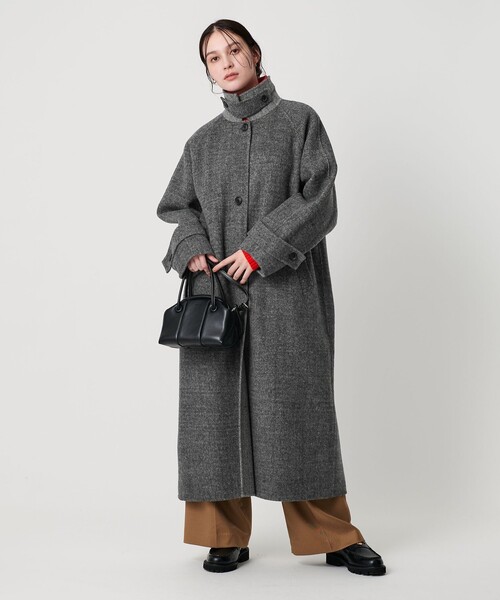BEAUTY&YOUTH UNITED ARROWS(ビューティーアンドユースユナイテッドアローズ)の「リバー ステンカラー ロングコート/ヘリンボーン(ステンカラーコート・レディース・その他1・M/XS/S)」の4枚目の写真