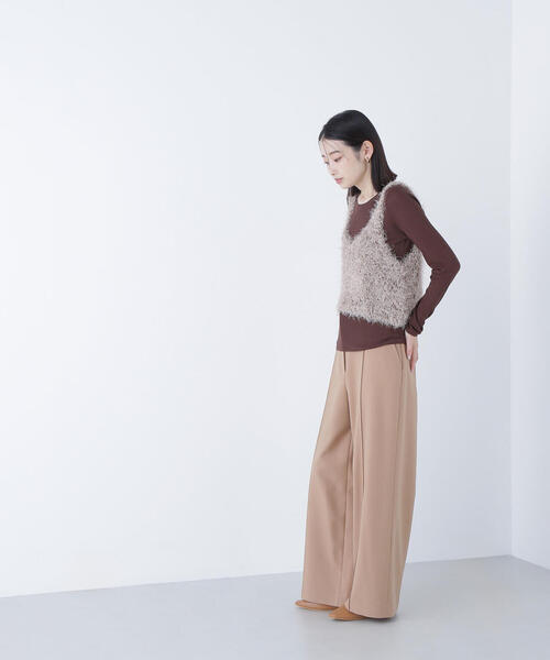 NATURAL BEAUTY BASIC(ナチュラルビューティーベーシック)の「◇シアーレイヤードフリンジベストセット(ベスト・レディース・グレー系その他/ブラウン系その他/ベージュ系その他・FREE)」の13枚目の写真