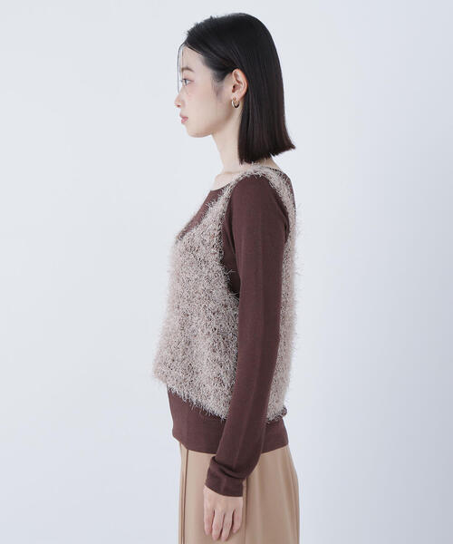 NATURAL BEAUTY BASIC(ナチュラルビューティーベーシック)の「◇シアーレイヤードフリンジベストセット(ベスト・レディース・グレー系その他/ブラウン系その他/ベージュ系その他・FREE)」の16枚目の写真