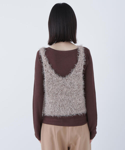NATURAL BEAUTY BASIC(ナチュラルビューティーベーシック)の「◇シアーレイヤードフリンジベストセット(ベスト・レディース・グレー系その他/ブラウン系その他/ベージュ系その他・FREE)」の17枚目の写真