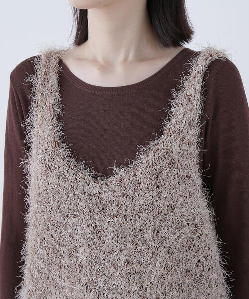 NATURAL BEAUTY BASIC(ナチュラルビューティーベーシック)の「◇シアーレイヤードフリンジベストセット(ベスト・レディース・グレー系その他/ブラウン系その他/ベージュ系その他・FREE)」の18枚目の写真