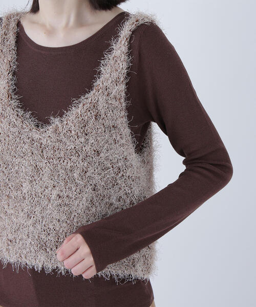 NATURAL BEAUTY BASIC(ナチュラルビューティーベーシック)の「◇シアーレイヤードフリンジベストセット(ベスト・レディース・グレー系その他/ブラウン系その他/ベージュ系その他・FREE)」の19枚目の写真