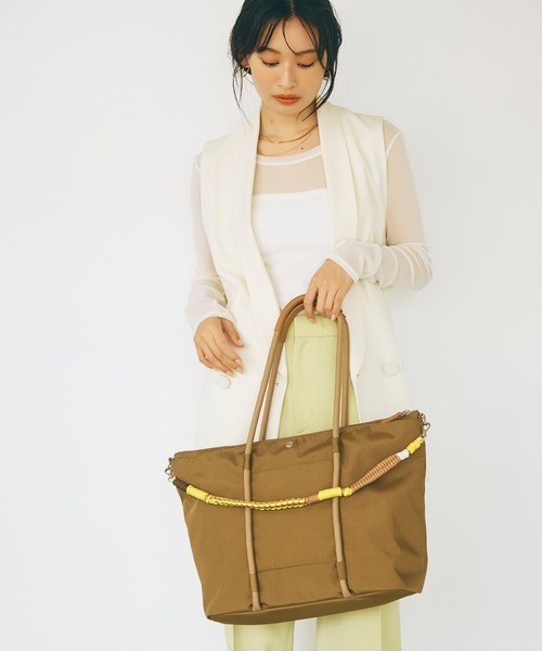 【Breath TOPKAPI】コードチャーム付き ビッグ トートバッグ
