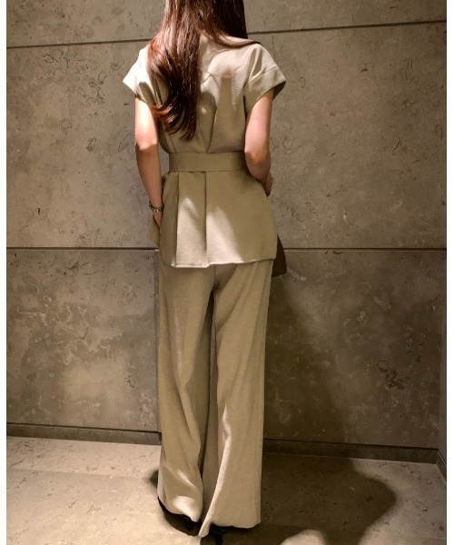 いおり様 セットアップ シャツトップス+ワイドパンツセットアップ（セットアップ