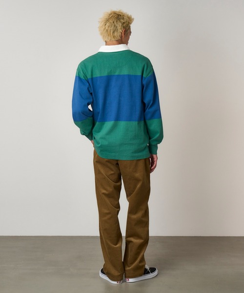 Gramicci（グラミチ）の「LANGDON RUGBY SHIRT｜ラングドンラグビーシャツ（シャツ/ブラウス・メンズ・ブルー系その他/グリーン系その他・M/L/XL/XXL/S）」の4枚目の写真