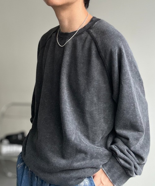 CREARE -LINO-(クレアーレリノ)の「〈ユニセックス商品〉ピグメントスウェットプルオーバー(スウェット・メンズ・ブラウン/ブラック/杢グレー・M/L/XL)」の2枚目の写真