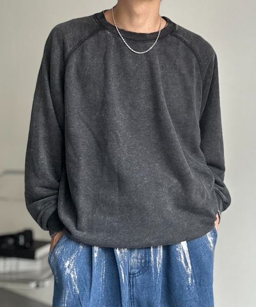 CREARE -LINO-(クレアーレリノ)の「〈ユニセックス商品〉ピグメントスウェットプルオーバー(スウェット・メンズ・ブラウン/ブラック/杢グレー・M/L/XL)」の11枚目の写真