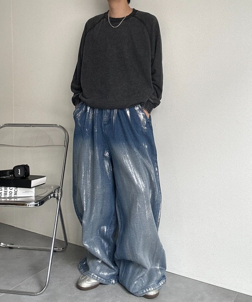 CREARE -LINO-(クレアーレリノ)の「〈ユニセックス商品〉ピグメントスウェットプルオーバー(スウェット・メンズ・ブラウン/ブラック/杢グレー・M/L/XL)」の12枚目の写真