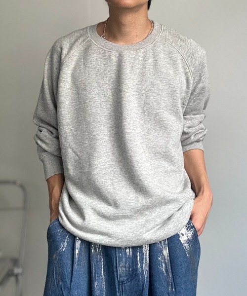 CREARE -LINO-(クレアーレリノ)の「〈ユニセックス商品〉ピグメントスウェットプルオーバー(スウェット・メンズ・ブラウン/ブラック/杢グレー・M/L/XL)」の15枚目の写真