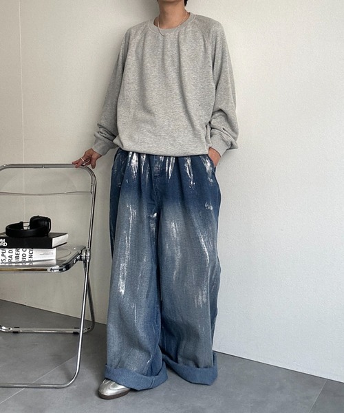 CREARE -LINO-(クレアーレリノ)の「〈ユニセックス商品〉ピグメントスウェットプルオーバー(スウェット・メンズ・ブラウン/ブラック/杢グレー・M/L/XL)」の19枚目の写真