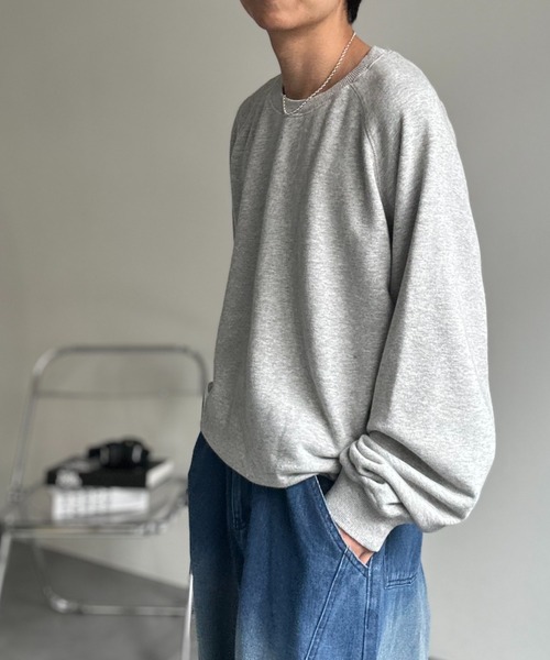 CREARE -LINO-(クレアーレリノ)の「〈ユニセックス商品〉ピグメントスウェットプルオーバー(スウェット・メンズ・ブラウン/ブラック/杢グレー・M/L/XL)」の14枚目の写真