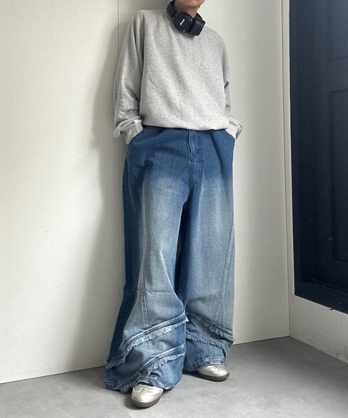 CREARE -LINO-(クレアーレリノ)の「〈ユニセックス商品〉ピグメントスウェットプルオーバー(スウェット・メンズ・ブラウン/ブラック/杢グレー・M/L/XL)」の4枚目の写真