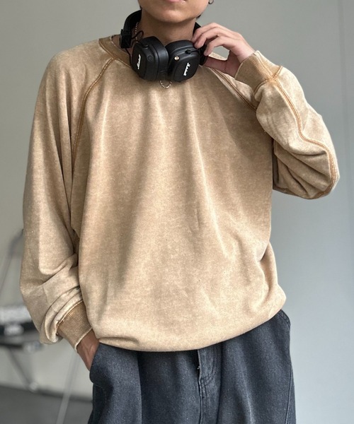 CREARE -LINO-(クレアーレリノ)の「〈ユニセックス商品〉ピグメントスウェットプルオーバー(スウェット・メンズ・ブラウン/ブラック/杢グレー・M/L/XL)」の20枚目の写真