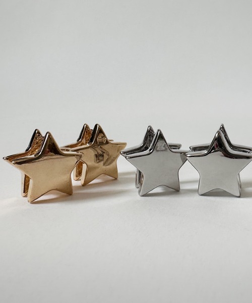 Narcissus（ナルシス）の「スターモチーフピアス　フープピアス（ピアス（両耳用）・レディース・ゴールド/シルバー・FREE）」の3枚目の写真