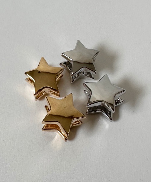 Narcissus（ナルシス）の「スターモチーフピアス　フープピアス（ピアス（両耳用）・レディース・ゴールド/シルバー・FREE）」の4枚目の写真