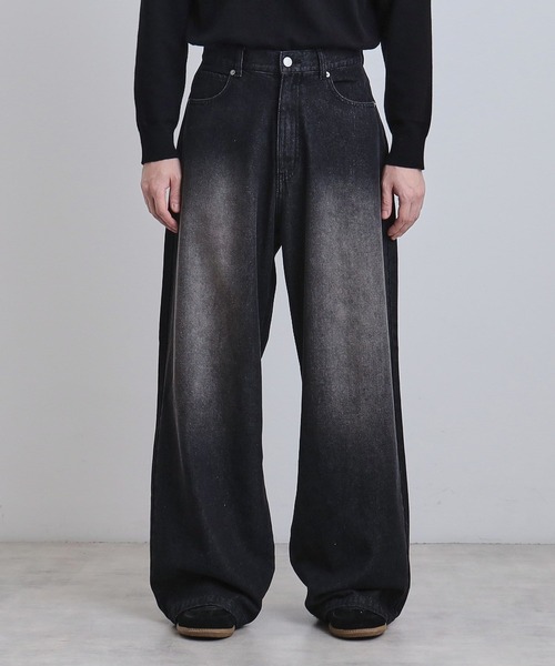 tk.TAKEO KIKUCHI（ティーケータケオキクチ）の「スーパーワイドバギーデニムパンツ（デニムパンツ・メンズ・ブルー系その他/ブラック系/チャコールグレー/ブラック/ライトブルー/ブルー系その他2・01/02/03）」の3枚目の写真