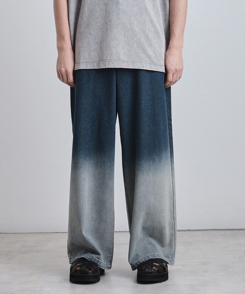 tk.TAKEO KIKUCHI（ティーケータケオキクチ）の「スーパーワイドバギーデニムパンツ（デニムパンツ・メンズ・ブルー系その他/ブラック系/チャコールグレー/ブラック/ライトブルー/ブルー系その他2・01/02/03）」の6枚目の写真
