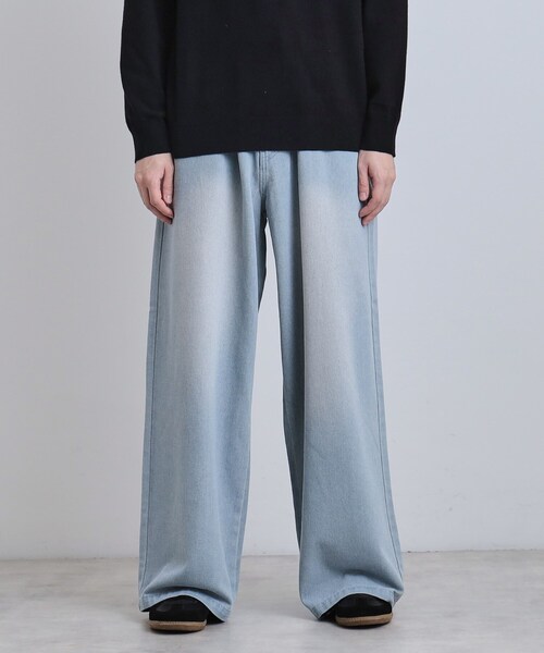 tk.TAKEO KIKUCHI（ティーケータケオキクチ）の「スーパーワイドバギーデニムパンツ（デニムパンツ・メンズ・ブルー系その他/ブラック系/チャコールグレー/ブラック/ライトブルー/ブルー系その他2・01/02/03）」の8枚目の写真